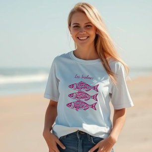 Sardiner-Rosa hawaiian T Shirt