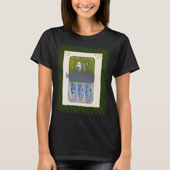 Sardiner Stämpel T Shirt (Framsida)
