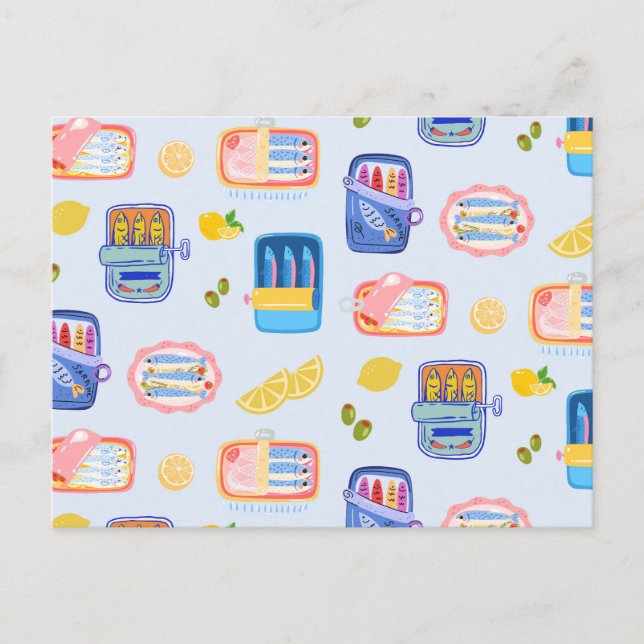 Sardines and Lemons Vykort (Framsida)