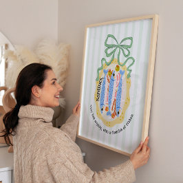 Sardines in a Plate in Green Bow Kitchen Poster