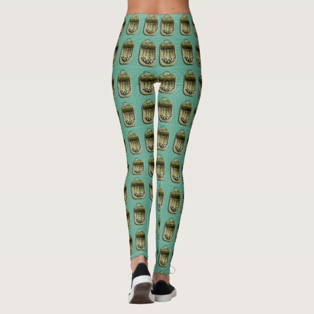 Sardines på grönt leggings (Baksida)