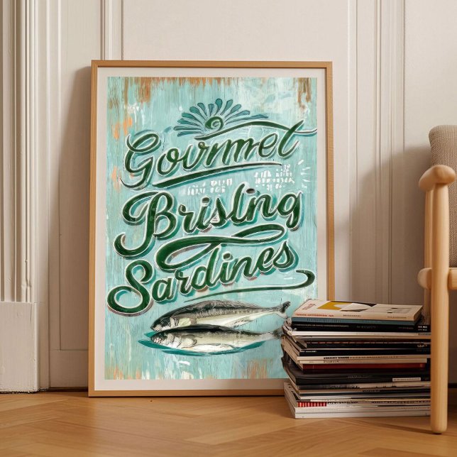 Sardines print _ Kitchen wall art _ Sardine tin pr Poster (Skapare uppladdad)