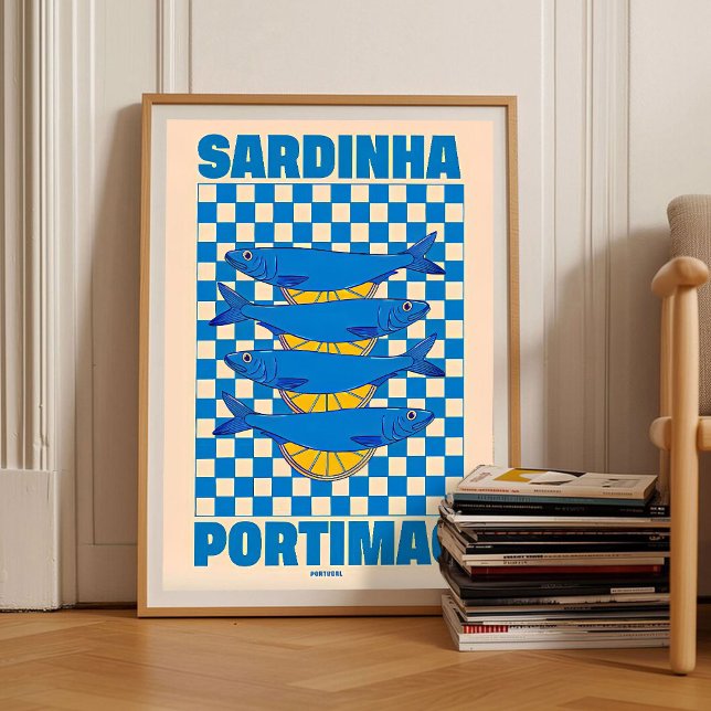 Sardines Print Sardine Tin Vintage Poster Retro Sa (Skapare uppladdad)