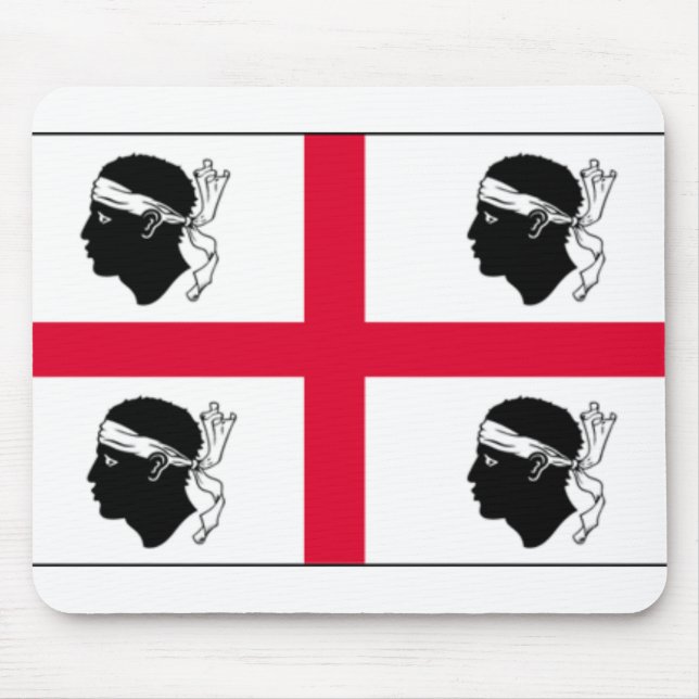 Sardinia flagga Mousepad Musmatta (Framsidan)