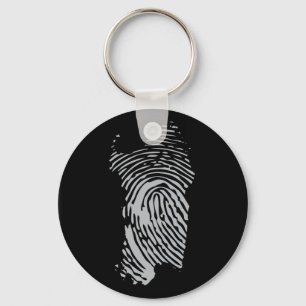 Sardinia identifierar med fingeravtryck keychain nyckelring