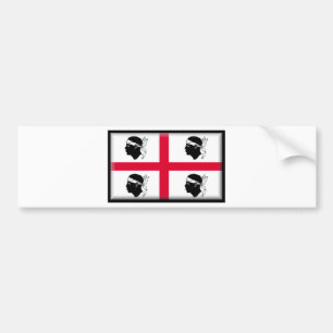 Sardinia (italien) flagga bildekal