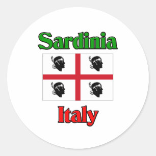 Sardinia italien runt klistermärke