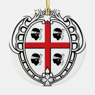 Sardinia (italien) vapensköld julgransprydnad keramik
