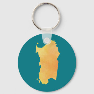 Sardinia karta nyckelring