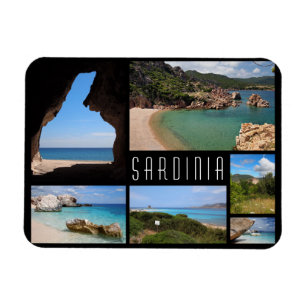Sardinia landskap reser fotocollage magnet