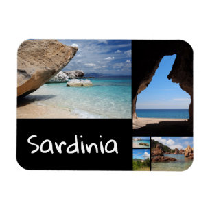 Sardinia landskap reser fotocollage magnet