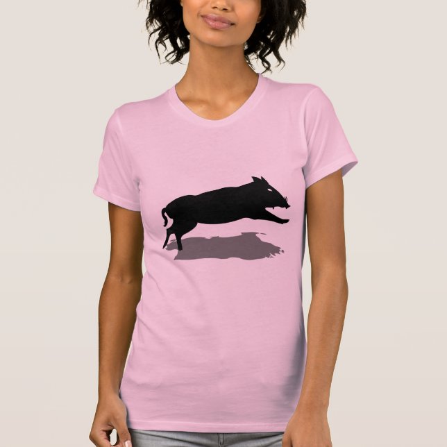 Sardinien, Cinghiale - Vild boar (flicka) Tee Shirt (Framsida)