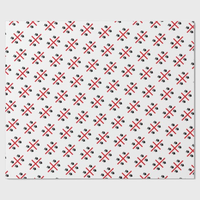 Sardinien flagga (italiensk region) presentpapper (Platt)