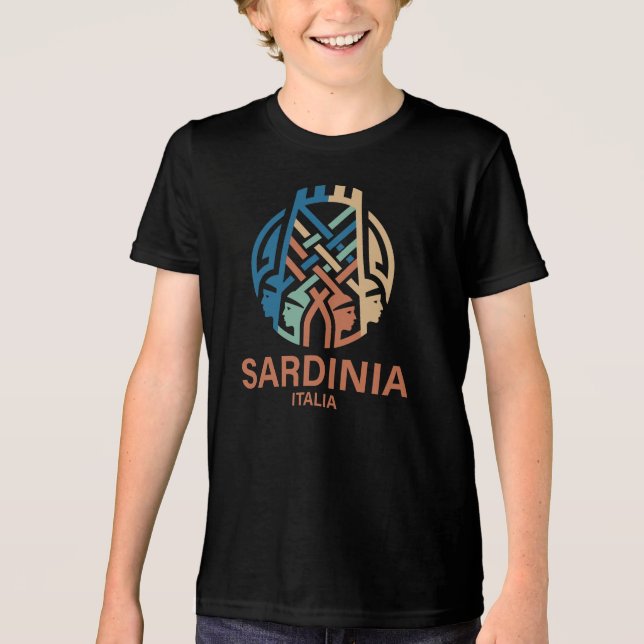 Sardinien Italien T Shirt (Framsida)