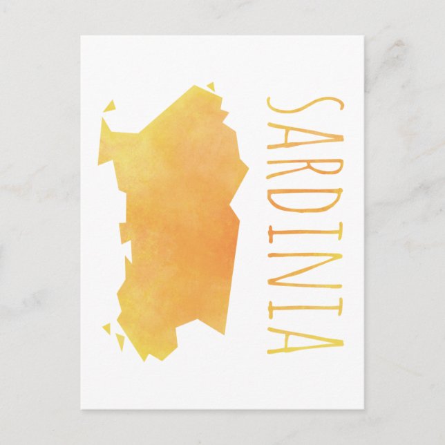 Sardinien Karta Vykort (Framsida)