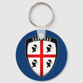 Sardinien, Shield Vapensköld (blå) nyckelkedjor Nyckelring