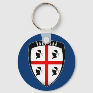 Sardinien, Shield Vapensköld (blå) nyckelkedjor Nyckelring