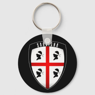 Sardinien, Shield Vapensköld (svart) Nyckelring