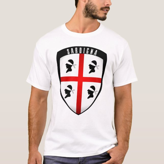 Sardinien, Shield Vapensköld Tee (Framsida)