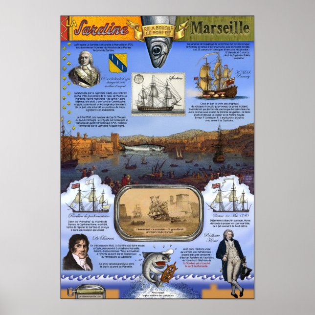Sardinien som blockerade Marseilles hamn Poster (Framsidan)