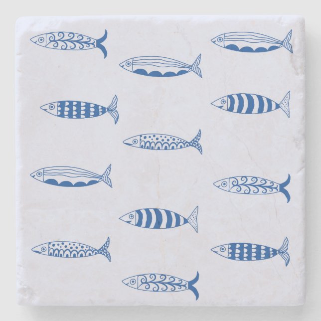 Sardinmönster Stenunderlägg (Framsidan)