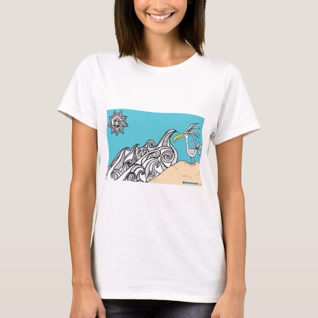Sardiska fåglar av nötkreatur t shirt (Framsida)