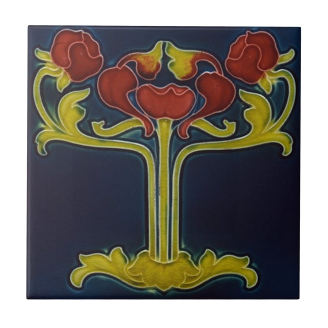 Särdrag Backsplash för art nouveauvintagedesignen Kakelplatta (Framsidan)