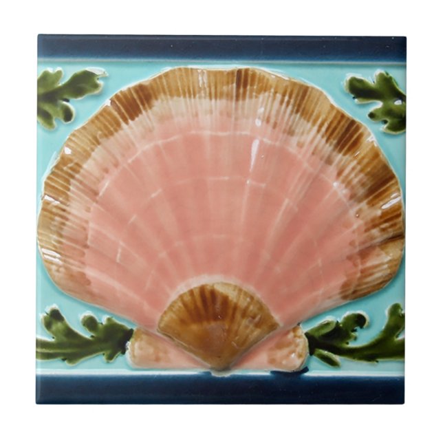 Särdrag för art nouveauvintagedesignen belägger kakelplatta (Framsidan)