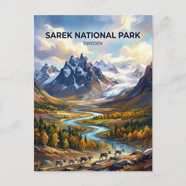 Sarek nationalpark Sverige Vykort (Framsida)