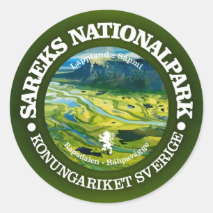 Sareks Nationalpark Runt Klistermärke