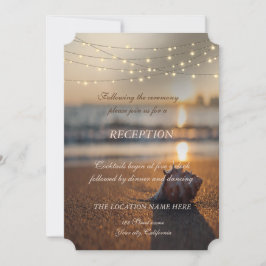 Sårfenomenet Beach Wedding Sunset Seashell Recepti Inbjudningar