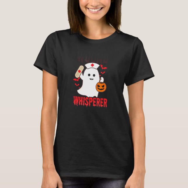 Sårflüstar Halloween-sjuksköterska T Shirt (Framsida)