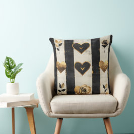 SARGAD SVART GULD VIT VALENTINSTEMA KUDDE