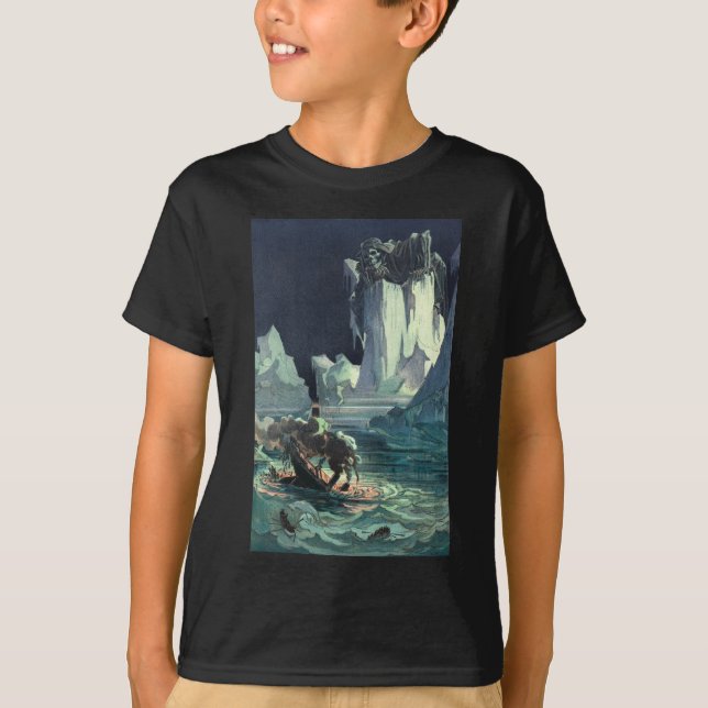 Sargasso Sea Grim Reaper & Sinking of Titanic T Shirt (Framsida)