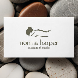 SARGE Chic Stone Massage Therapy Hälsa Day Spa Visitkort