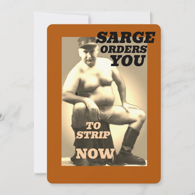 SARGE MANBOOBS Greeting Card Collection Kort (Framsida)