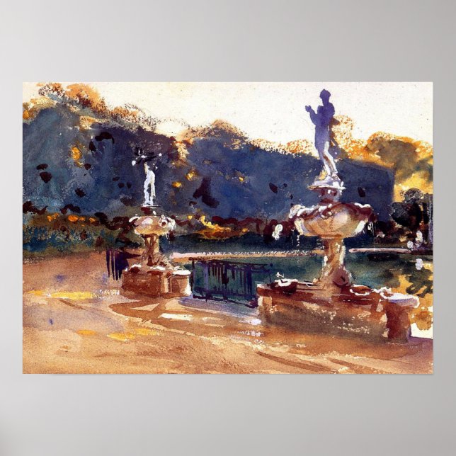 Sargent - Boboli Gardens 1907 Poster (Framsidan)