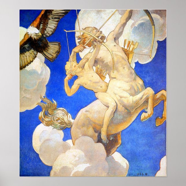 Sargent - Chiron och Achilles 1921 Poster (Framsidan)