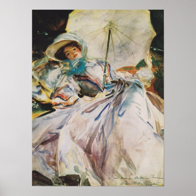 Sargent - Dame Mit Sonnenschirm 1900 Poster (Framsidan)