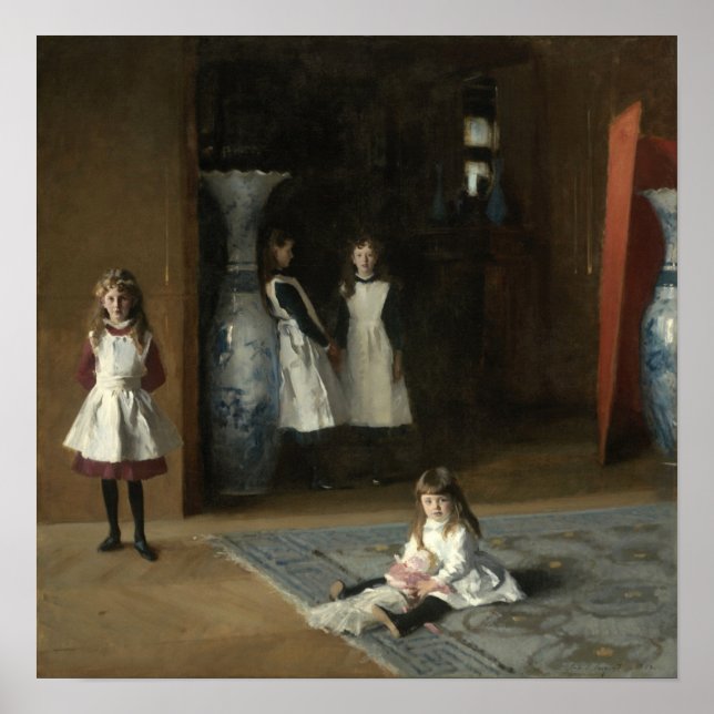 Sargent - Dottrarna till Edward Darley Boit 1882 Poster (Framsidan)
