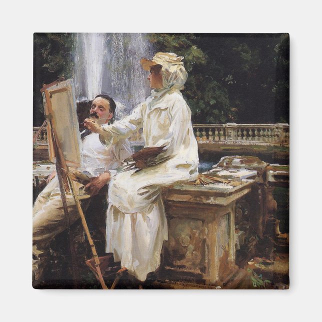 Sargent: Fontän, Villa Torlonia, Frascati Magnet (Framsidan)