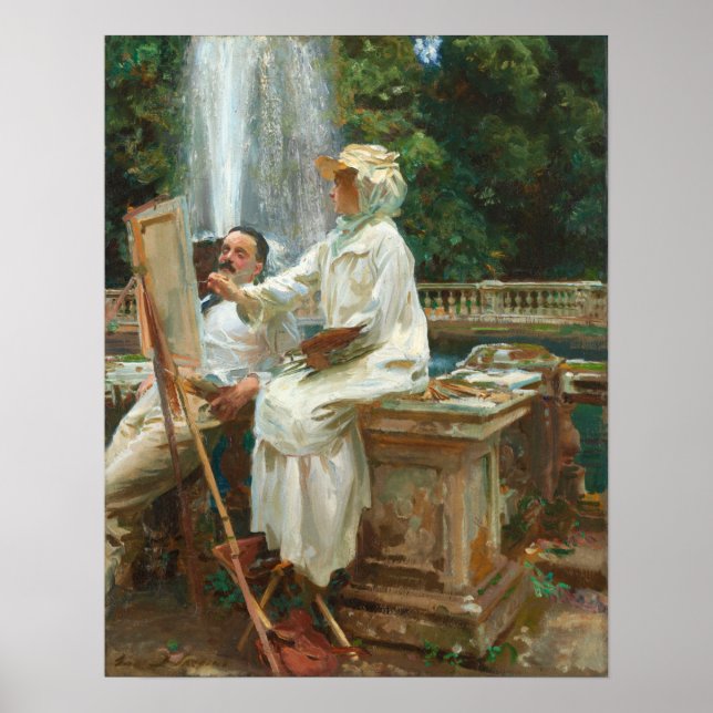 Sargent - Fontän Villa Torlonia Frascati Poster (Framsidan)