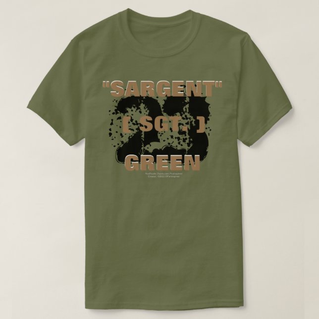 SARGENT GRÖNT T-Shirt (Design framsida)