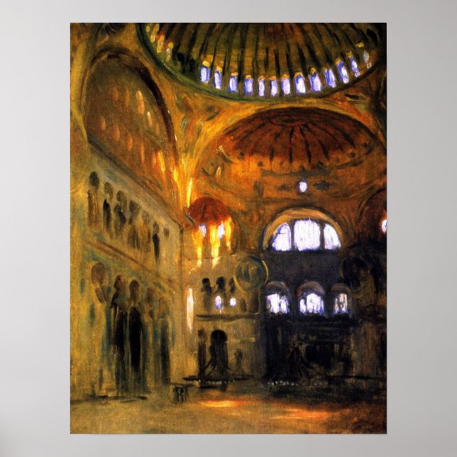 Sargent - Interiör av Hagia Sofia Poster (Framsidan)