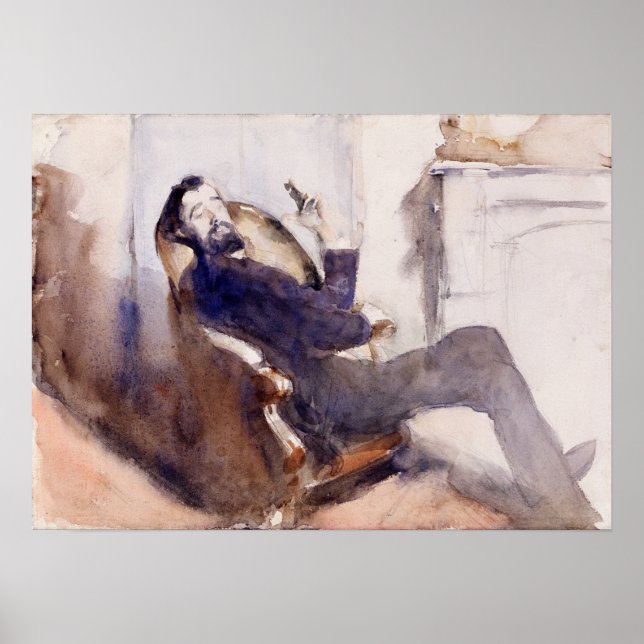 Sargent - Portrait Of Paul-Cesar Helleu Poster (Framsidan)