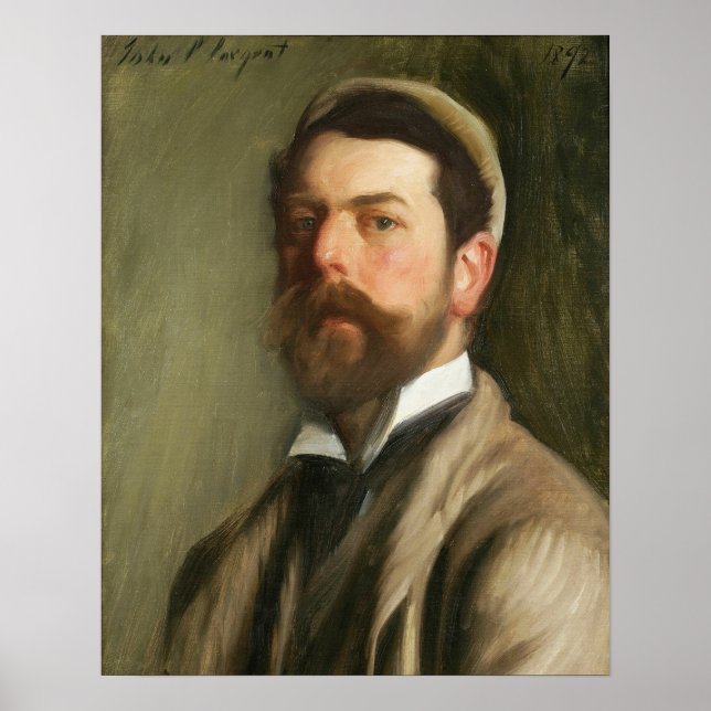Sargent - Self-Porträtt 1892 Poster (Framsidan)