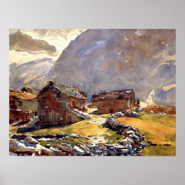 Sargent - Simplon Pass Chalets 1911 Poster (Framsidan)