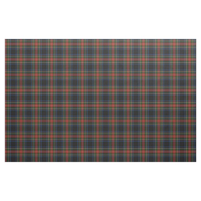 Sargent/Stewart svart Tartan kammad bomull Tyg (Yard)