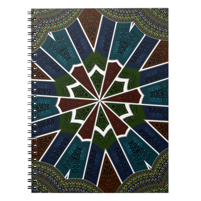 Sari-inspirerad design med felaktig information anteckningsbok med spiral (Framsidan)