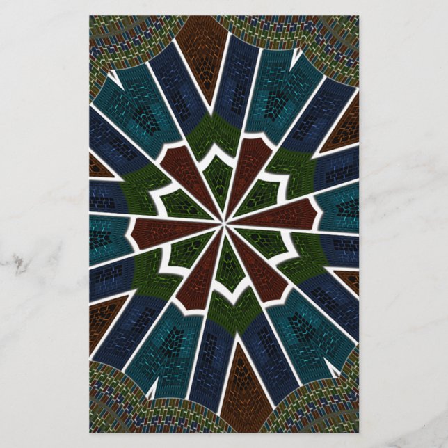 Sari-inspirerad design med felaktig information brevpapper (Framsida)